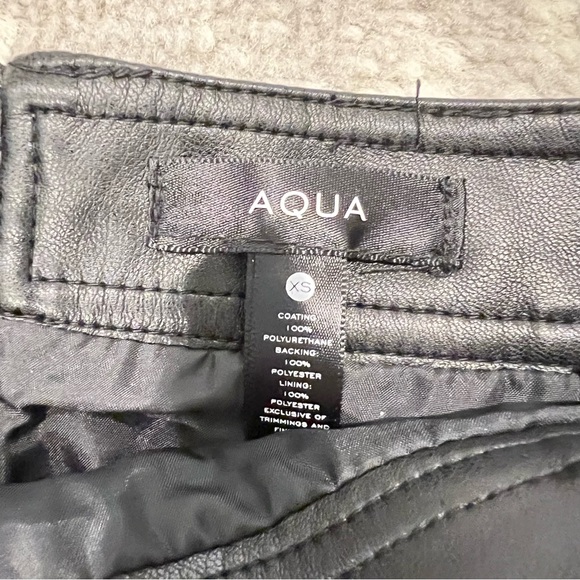 NWT Aqua Faux Leather Wrap Mini Skirt - Picture 4 of 6